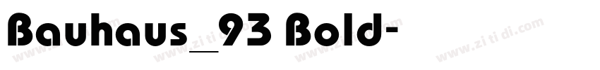 Bauhaus_93 Bold字体转换